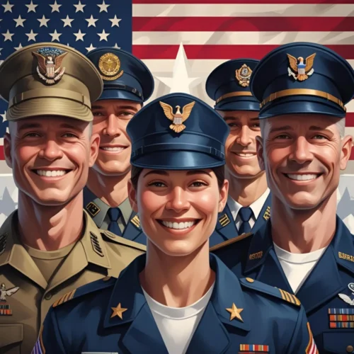 Veterans From All Different Branches Of Service Smiling Together E1754622342763